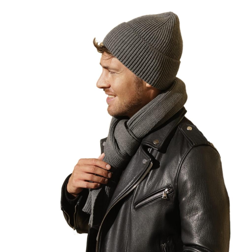 Kamea Filip Men' Winter Set (Hat + Scarf), Graphite