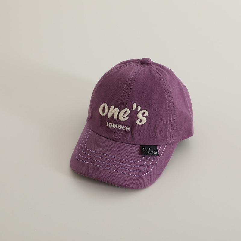 Children's Baseball Cap, New Autumn Model with Letter Embroidery, Baby Hat, Spring Sunshade, Trendy Cap for Boys and Girls