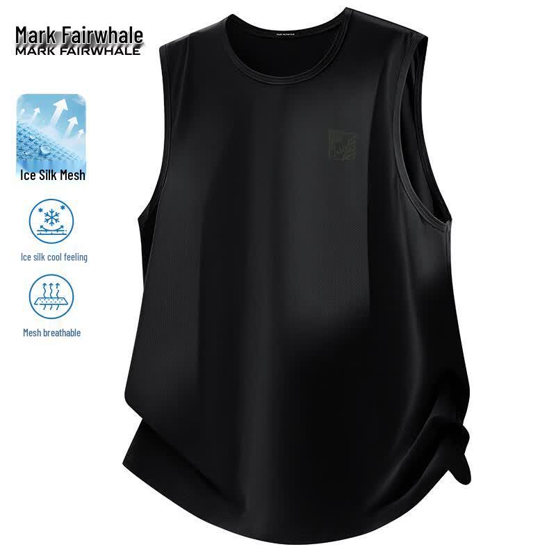 Mark Fairwhale Men s Chinese Style Ice Silk Cooling Tank Top 2XL