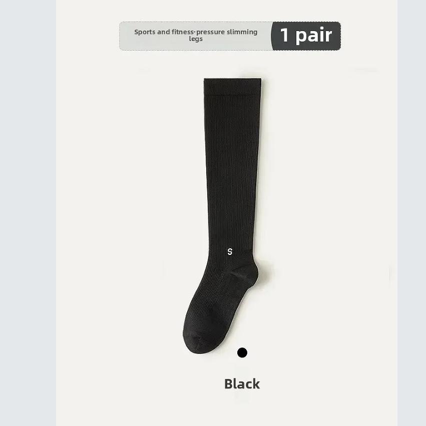 Sport Compression Long Tube Socks Women's Running Socks Anti-slip Yoga Socks Fitness Summer Professional Jump Rope Socks