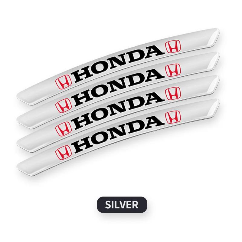 4pcs Car Wheel Hub Sticker Tire Rim Strips Sticker Accessories For Honda Civic Accord Fit CRV Jazz Odyssey Insight Legend HRV XL7 lcnd9