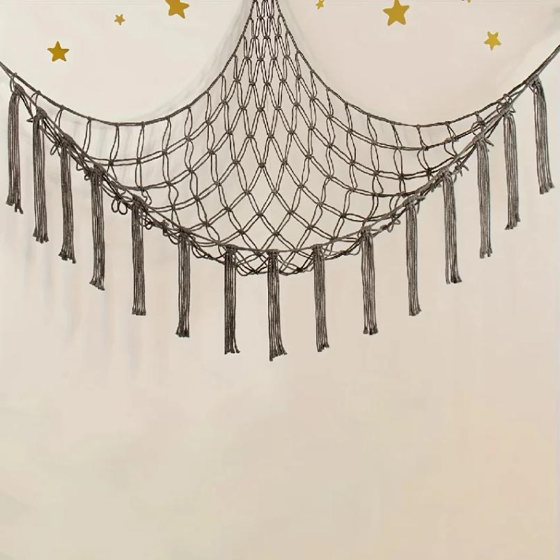 Large-capacity Plush Animal Hammock Net Weaving Bohemian Home Decoration Corner Toy Storage Organizer Plush Toy Hanging Net