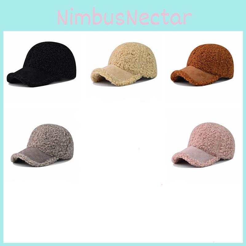 Solid Color Fashionable Imitation Wool Design Outdoor Casual Baseball Cap