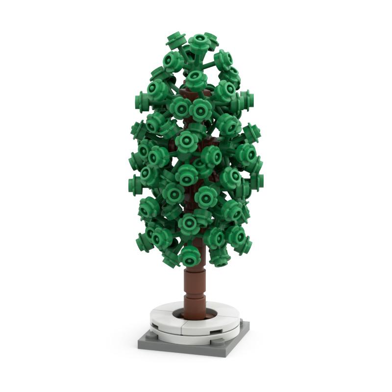 MOC Pflanzen- und Baumteile: Grünes Gras, Kiefern, Blattblumen & Stadtbausteine Zubehör - Bauklötze Set