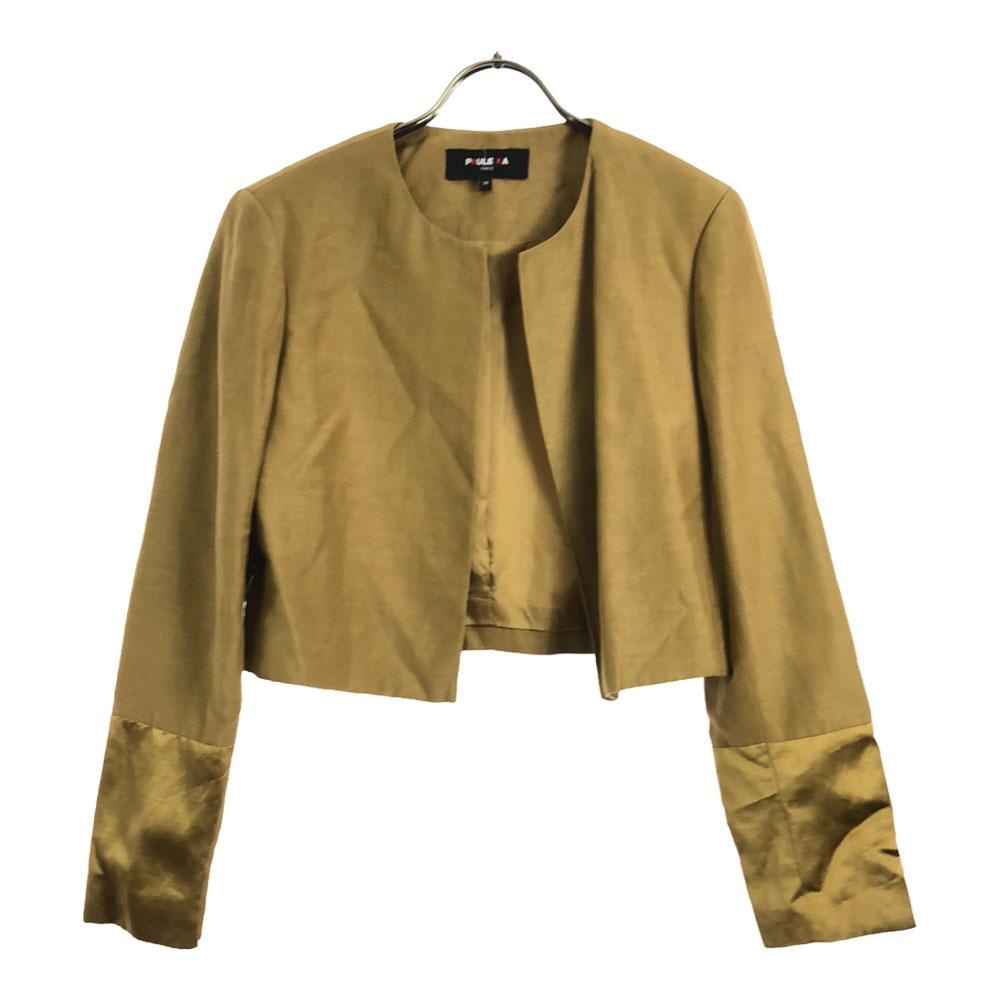 

PAULE KA Linen Blend No color jacket 38 Yellow Switching buttonless Women Used