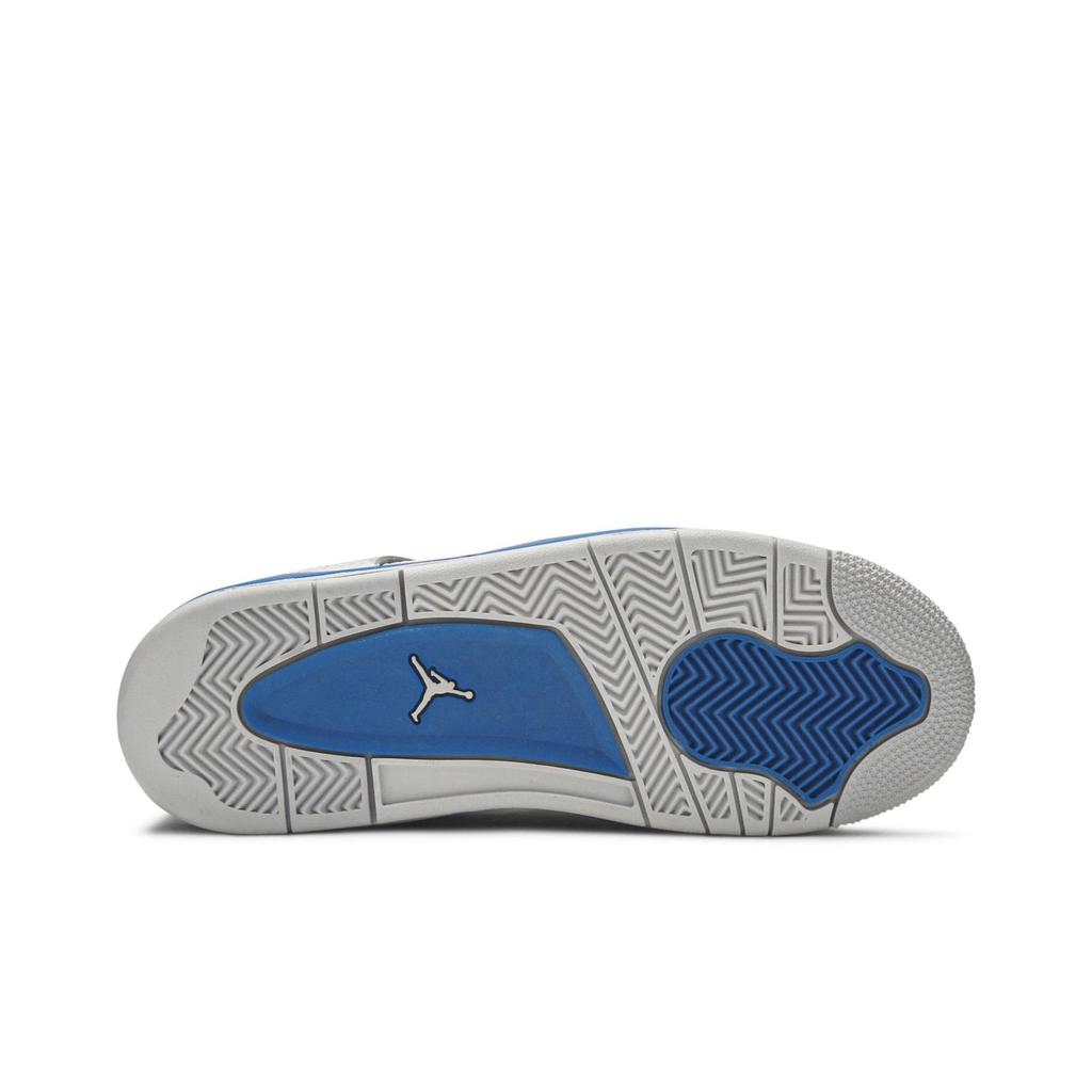 Air Jordan 4 Retro Grade School 'Military Blue' 2012 (Unisex) White / Military Blue / Neutral Grey Kids' Basketball Shoes 408452 105