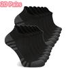1-30 Pairs Ankle Athletic Running Socks Cushioned Cotton Breathable Low Cut Sports Tab Socks For Men And Women