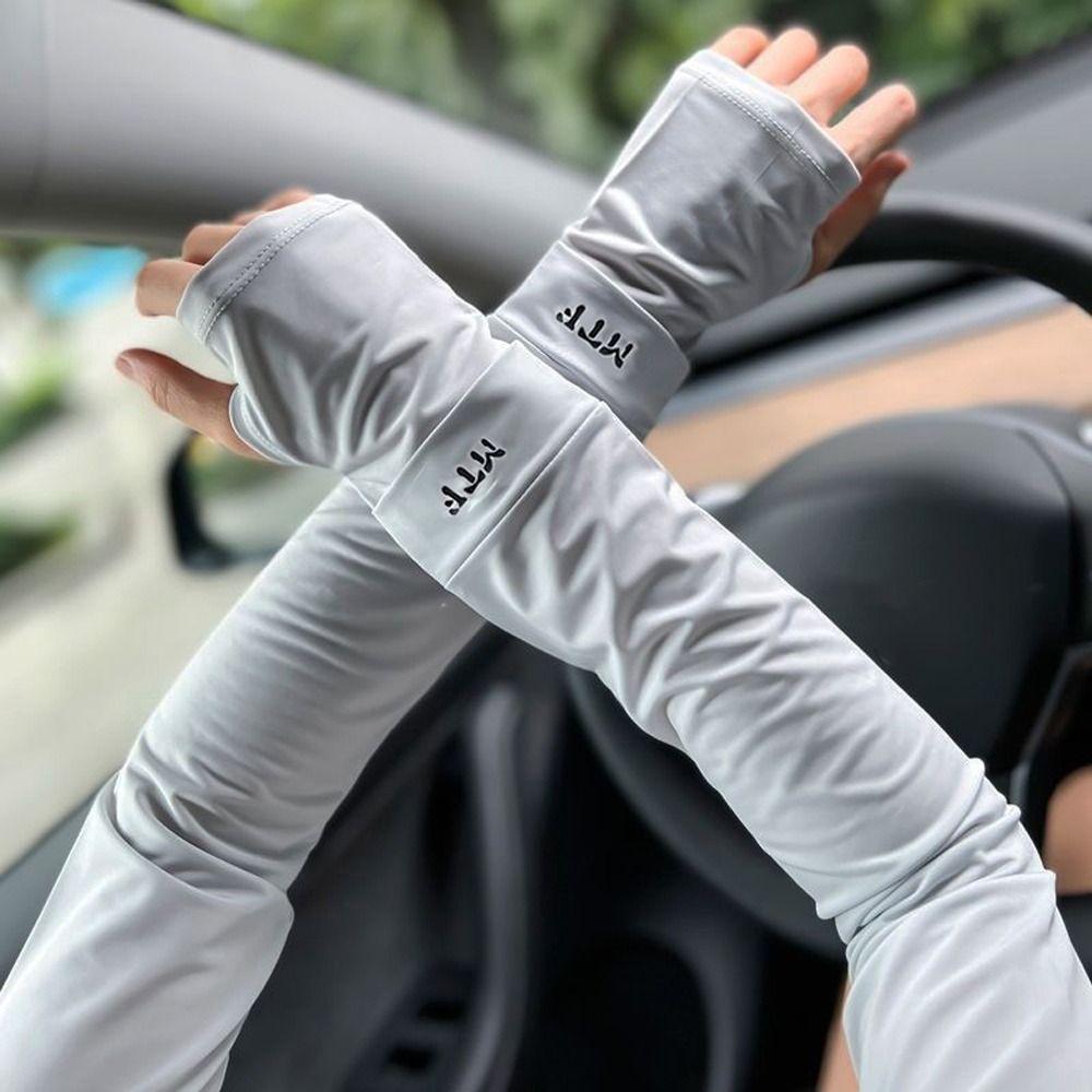 Sun Protection Anti-UV Ice Silk Summer Sunscreen Sleeves Driving Arm Cover Women Arm Sleeves
