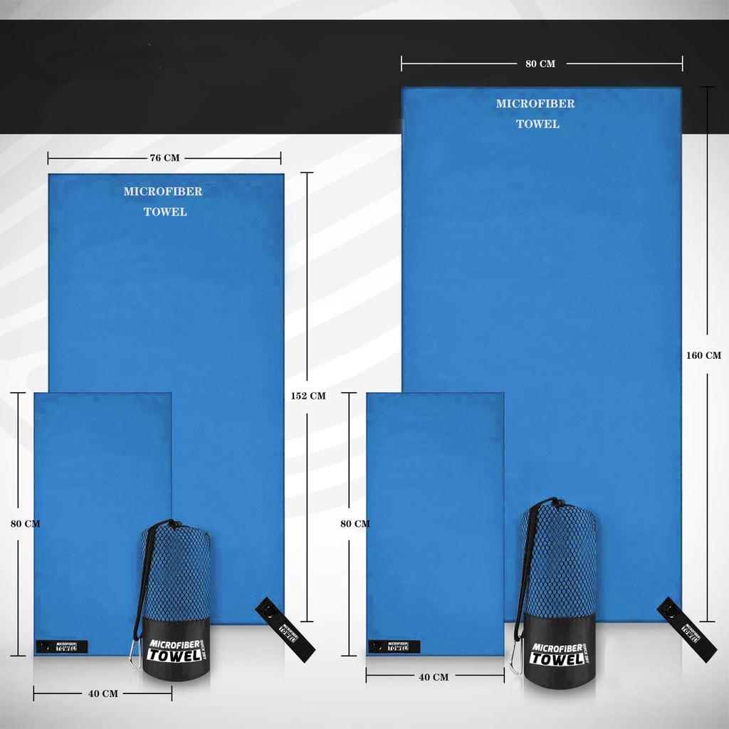 Fortykket mikrofiberhåndkle reisesport hurtigtørkende stort hårhåndkle ultramykt lett treningsbadehåndkle