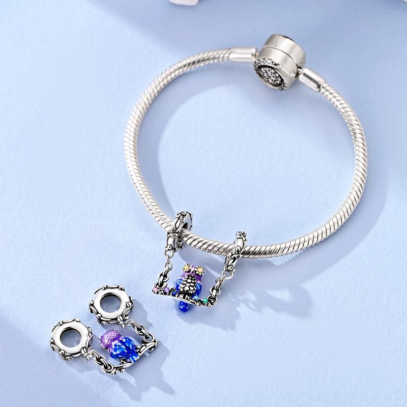 Neue Charms Kupfer Eule im Baum Kettenanhänger Charms Passen Original Charms Armbänder Perlen DIY Schmuckzubehör