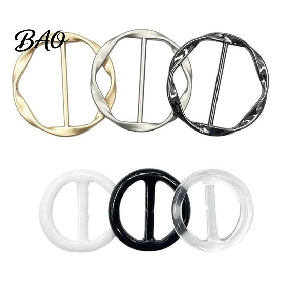 Scarf Ring Clips Shirt Ties for Women, Multifunctional And Slides, T-Shirt Waist Tightener Cincher French Style Knot Clip Rings Large Long Tee Tie Up,