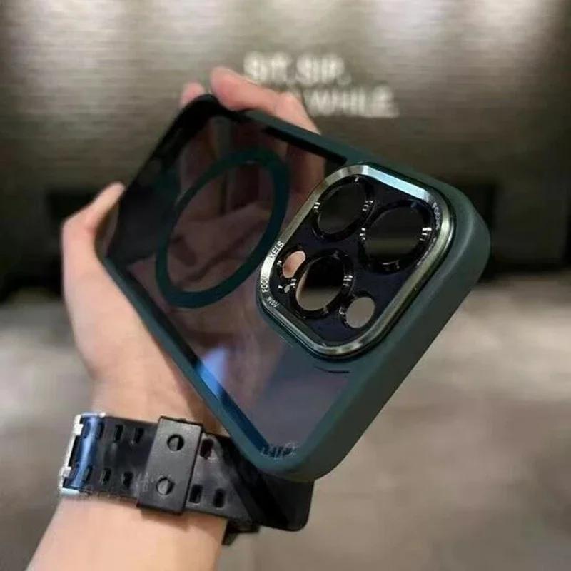 

Magsafe Transparent Phone Case For For Iphone 11 12 13 14 15 16 Pro Max Plus Magnetic Clear Bumper Cases Cover For iPhone 14Plus