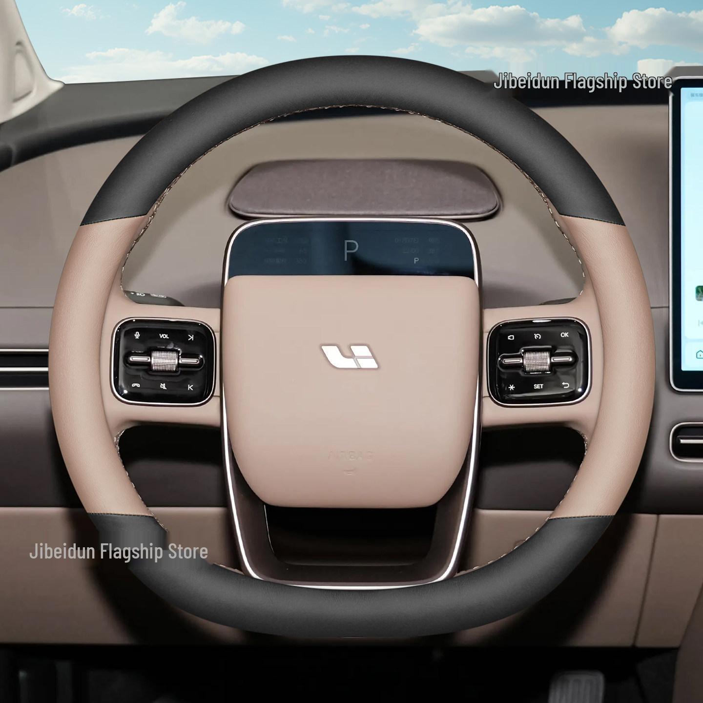Genuine Leather Steering Wheel Cover for Li Auto i8/i6/L8/L7/L6/L9 and MEGA - All Seasons Li Auto L9