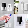 10pcs Wall Mount Phone Holder White Punch Free Wall Mobile Phones Charging Stand Lazy Sticky Remote Control Storage Box