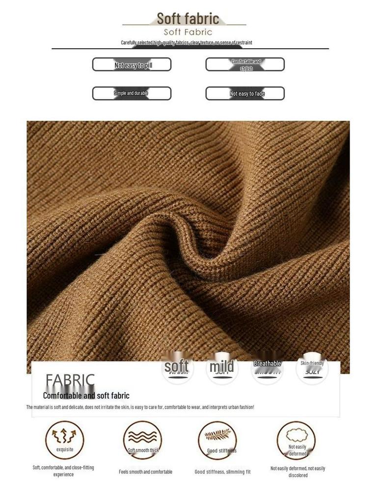 2025 New Autumn & Winter Two-Piece Knitted Patchwork Wool Dress Set - Chic & Stylish