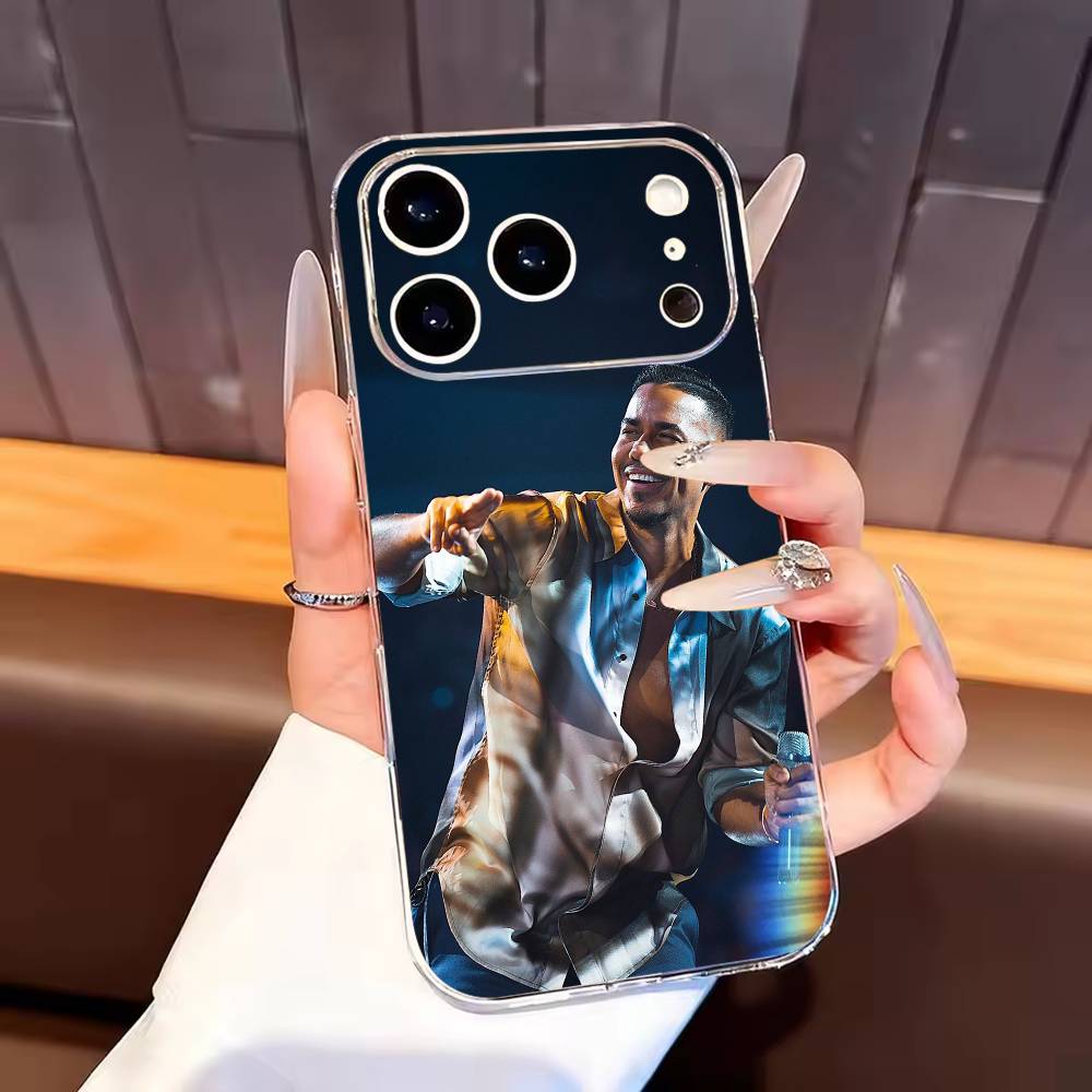 Singer Romeo Santos Phone Case For iPhone17,16,15,14,13,12,11 Plus,Pro Max Soft Transparent Cover