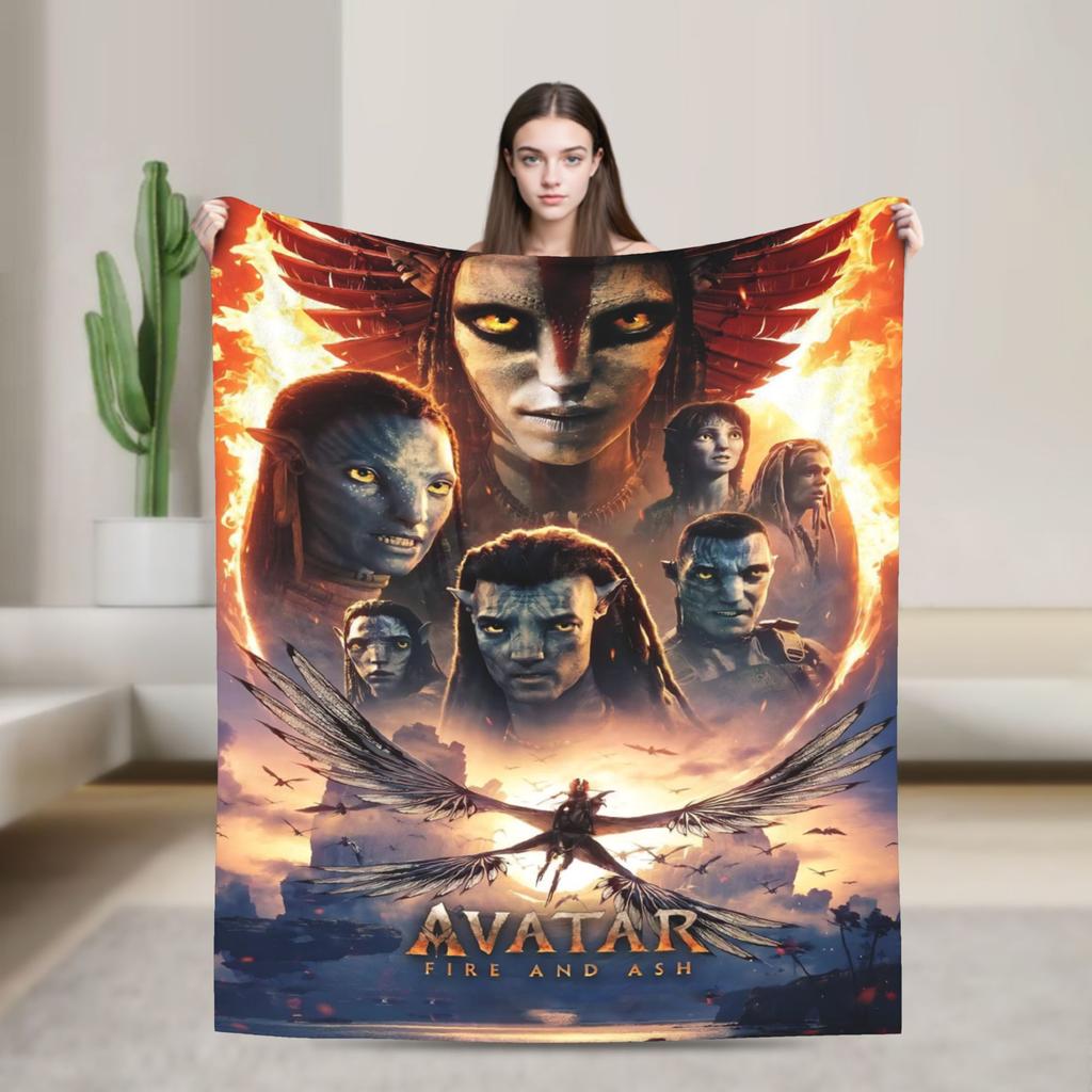 2025 Avatar 3 Movie Knitted Blanket   Fuzzy Throw Blanket Bed Sofa Personalised Soft Warm Bedsprea