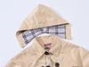 Girls' British Style Button Trench Coat with Detachable Hood - Waist-Defining, Solid Color, Mid-Length, Autumn Classic Fashion.