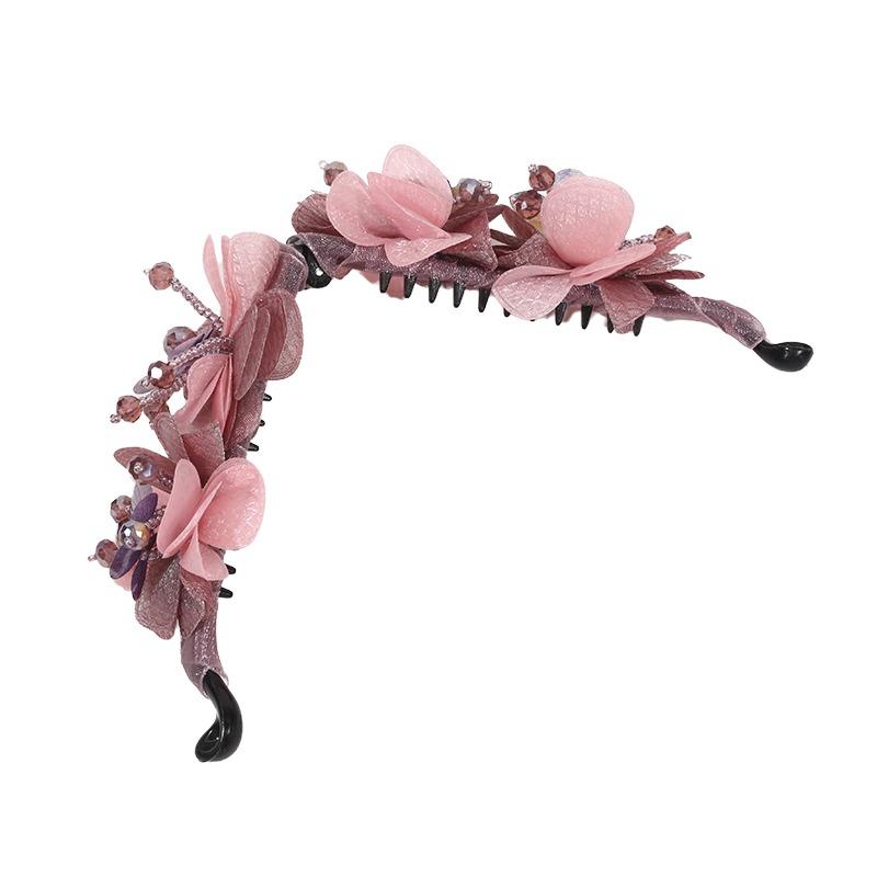 Elegante Rose Braut Haarnadel Haaraccessoires Für Frauen Haarspange Gedrehte Bananenklammer Für Langes Haar Damen Kopfschmuck