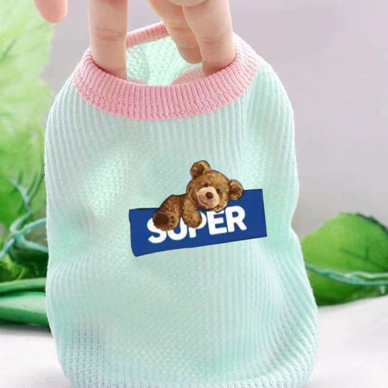 Puppy Dog Summer Thin Bi Xiong Dou Internet celebrity Pet Cat Clothes Autumn Corgi Teddy Pomeranian Small, Dog Puppy