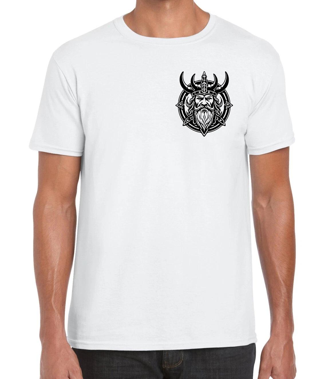 Ancient North Viking Art Minimalistic Printed Cotton  Unisex T-Shirt Top 110