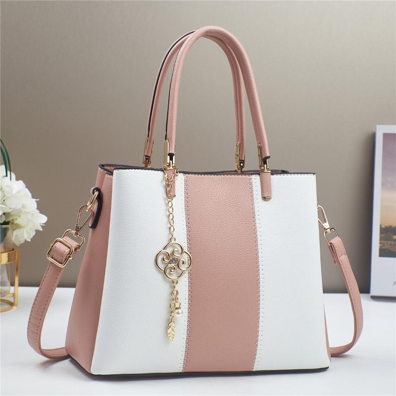Splicing Women's Bags  New Large Capacity Women's Crossbody Bag Commuting Women's Handbag Mom Colored Single Shoulder Bag