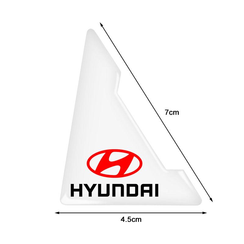 2Pcs Transparent Car Door Corner Cover Anti-Scratch Protection Sticker For Hyundai Logo IX35 Bayon Kona I30 ElantraSolaris Palisade
