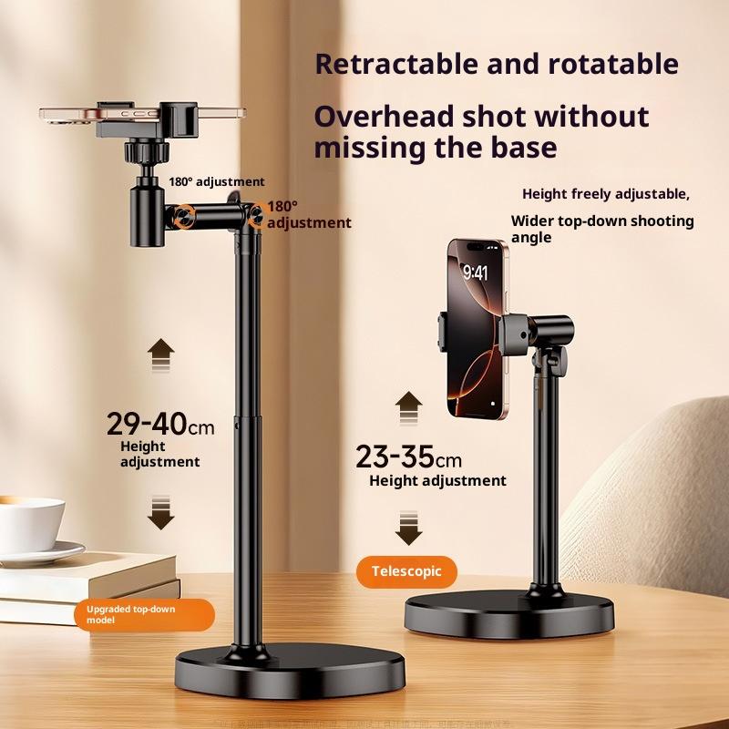 360° nastavitelný úhel a výška Stolní stojánek na telefon - Perfektní líný držák na telefon pro všechny telefony Stojan na tablet Držák na telefon