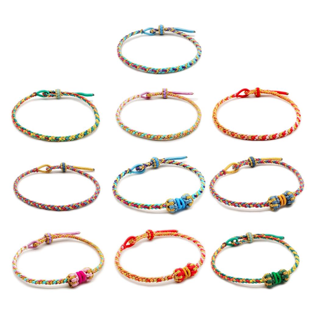 Colorful String Bracelet for Protection Good Luck Birthday Lovers Friendship