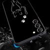 Cat Line Black Cats Phone Case For Samsung Galaxy S26 Ultra S25 Plus S24 FE S23 S22 5G S21 S20 Cover Black Soft