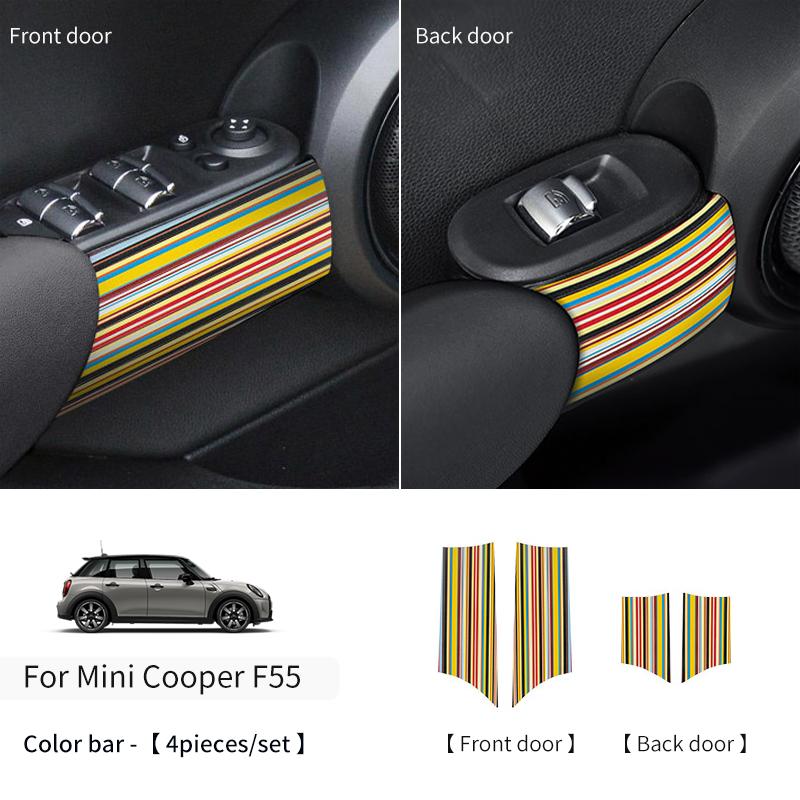 Autocollant Accoudoir de Porte de Voiture Pour Mini Cooper F55 F56 Cuir PU Poignée de Porte Auto Autocollant Accessoires de Décoration Intérieure de Voiture