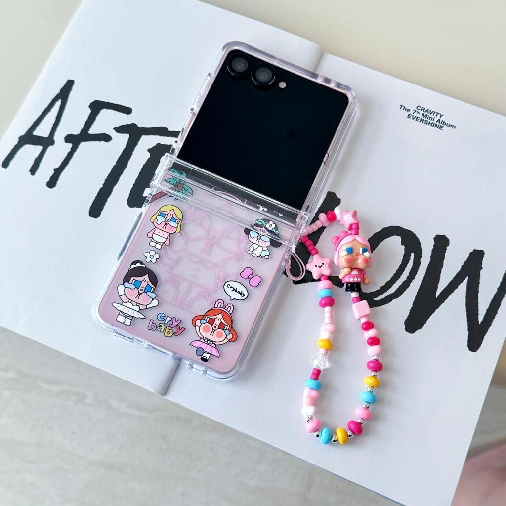 Samsung Z Flip7 Crying Baby Protective Case for Women – Anti-Drop, Creative Design for Fold 4 & Flip 3