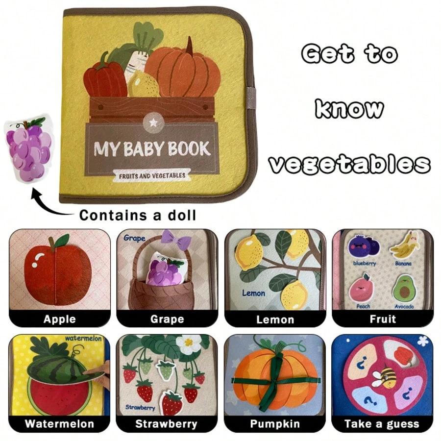 Soft Activity Baby Book My First Animals Felt Quiet Book Montessori Busy Board Toddler 0-3Y Soft Learning Toy Gift Sensory Toy