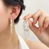 New Silver Tassel Dangle Earrings for Women Jewelry Accessories Earing