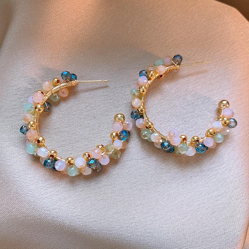 Monet Garden Purple Baroque Pearl Earrings - Vintage Style, Luxury Women's Studs
