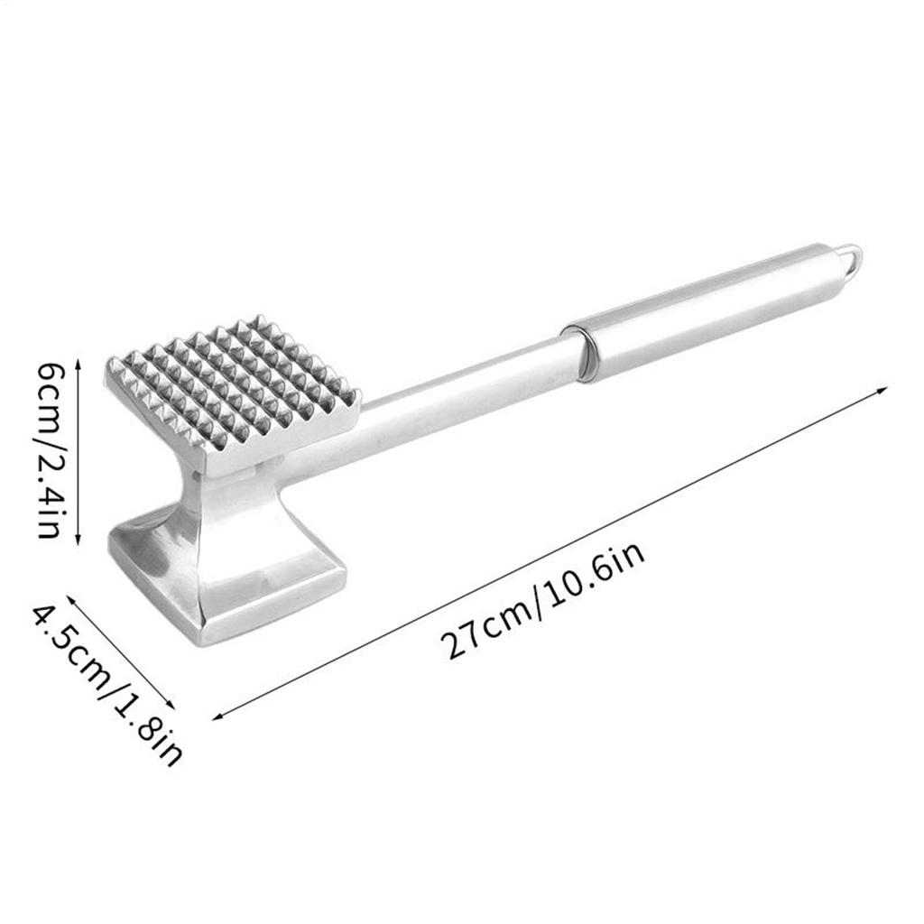 Meat Hammer Tenderizer Double-Sided Steak Tenderizer Tool Meat Beater for Home Kitchen Cooking Restaurant BBQ Picnic Meal Prep