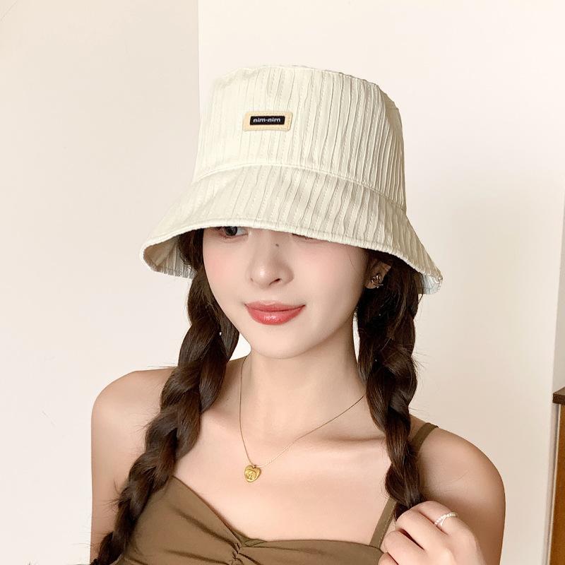 Spring and summer fashion versatile bucket hat female face small high sense bucket hat outdoor travel sunscreen basin hat tide