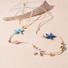 Doppelt tragbare Muscheln Seesterne Körperkette Halskette Mit Elastischer Schnur Choker Halskette Für Sommer Festival Mode