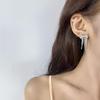 Exquisite Copper Zircon Tassel Bow Earrings - Luxury Style, Versatile and High-End Design for Women
