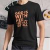 New Shirt God Is with Her, She Will Not Active Logo T-Shirt Funny Size S - 5XL