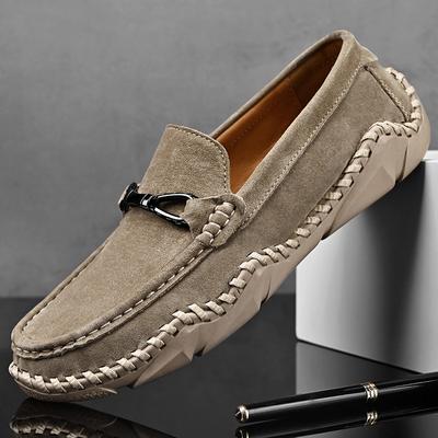 Sude Leather Men Shoes Luxury  Casual Slip On Formal Loafers Men Moccasins Italian Outdoo Male Driving Shoes Men Boat Shoes