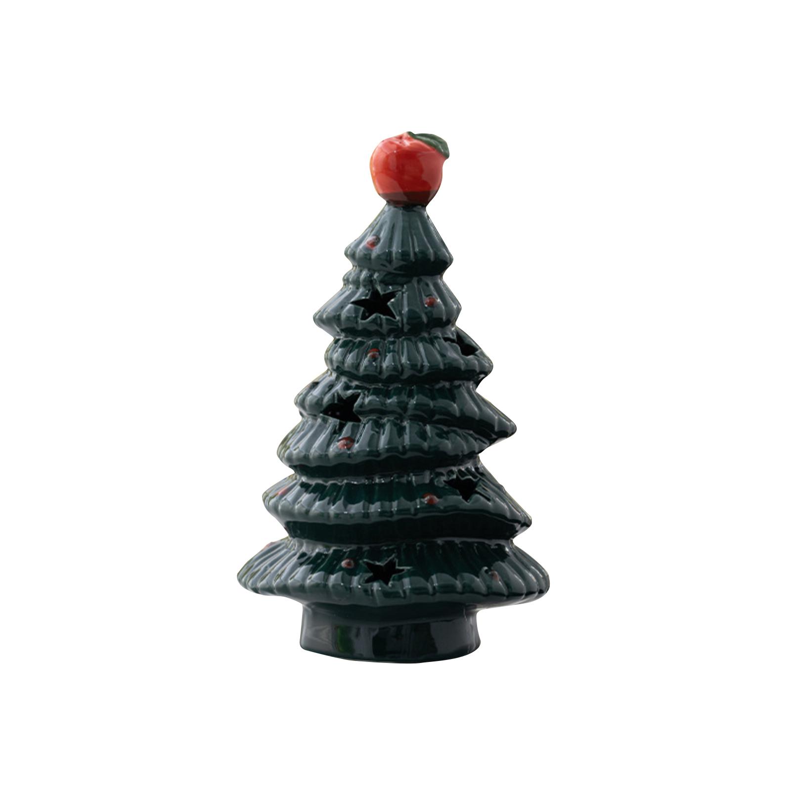 

Christmas Ceramic Christmas Tree Night Light Bedroom Dormitory Bedside Ornaments Christmas Decoration Atmosphere Light Christmas Gift One Size