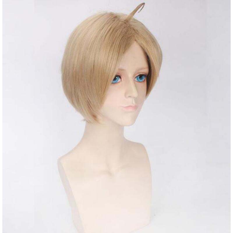 35cm Short Wig Cosplay Anime APH Hetalia Axis Powers America Alfred F Jones Costume Heat Resistant Synthetic Hair Men Women Wigs