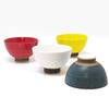 Casual Life Mino Ware Rice Bowl with Ichinen K131044 (Kakuni) Ring, White,
