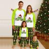 Parent Child Outfit - Christmas Greentown Printed Home Suit Set With Shoulder Length Long Sleeved Top And Pants Set