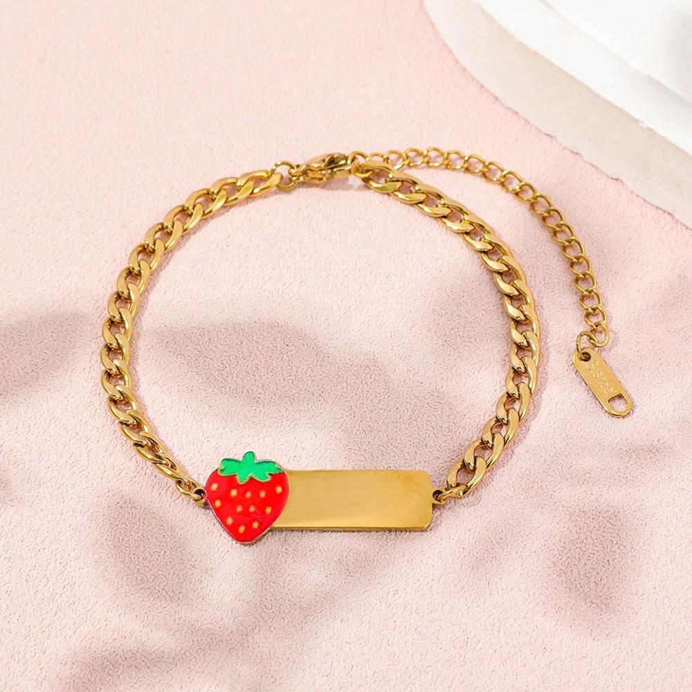 Stitch Hand Chain For Children With Creative Heart Shape Design And Electroplated Zinc Alloy Material
