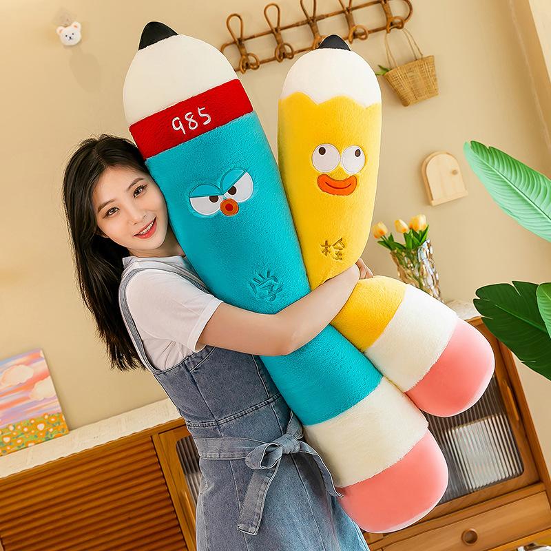 Pencil Doll Throw Pillow Bed Sleeping Pinch Rag Doll Plush Toy Removable Doll