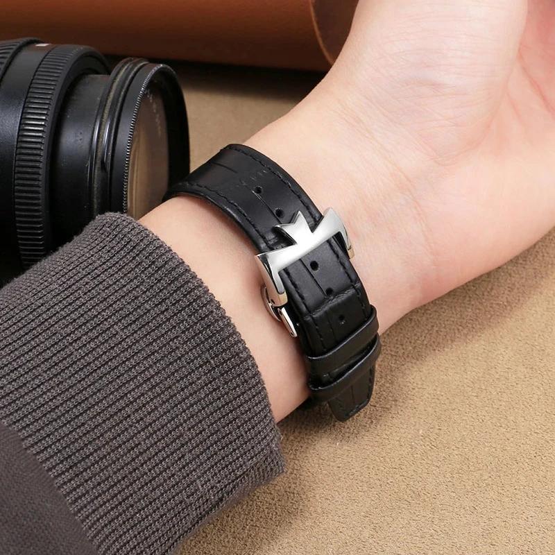 25*8 мм натуральная кожа мужской ремешок для часов Vacheron Constantin OVERSEAS Series — фото 7