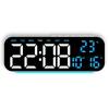 Wall-mounted Electronic Wall Clock Temperature Date Digital LED Clocks 12/24H Multi-functional Display Clock for Bedroom