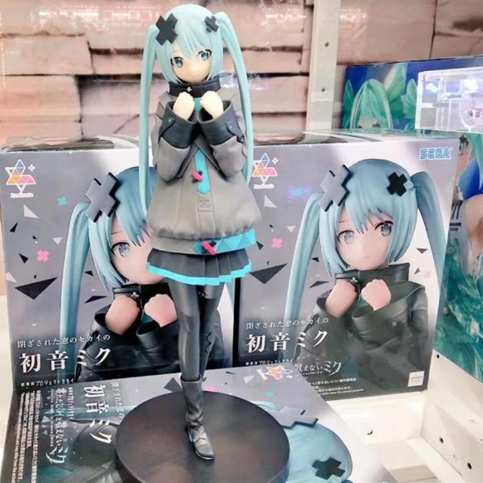 Hot Luminasta World Plan Closed Window World Hatsune Miku 21cm Hand Held Birthday Halloween Fashion Doll Gift